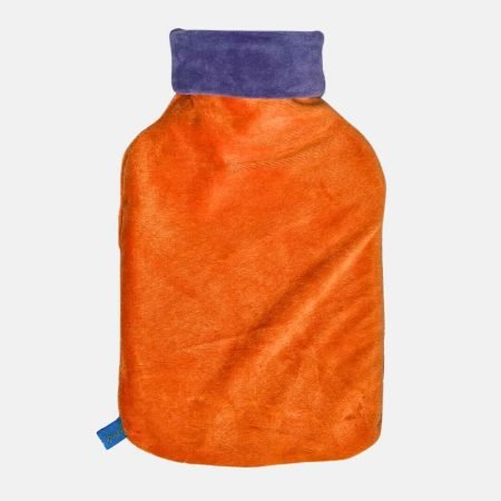 Wärmflaschen mit Hülle Orange/Dusty Lila