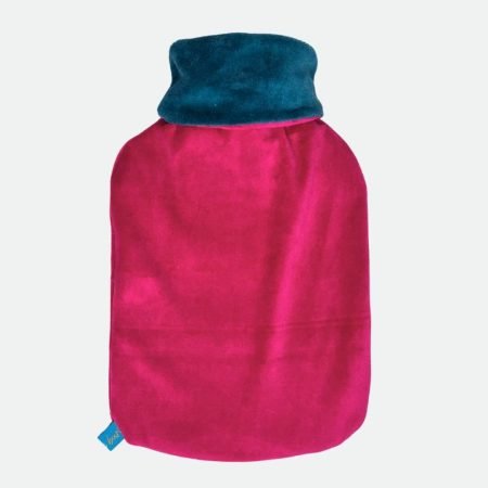 Wärmflaschen mit Hülle Pink/Petrol