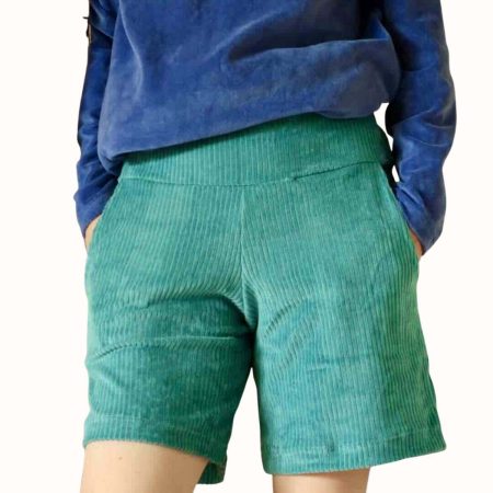 Bio Cord Shorts Staubgrün