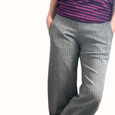 Stoffhose Nadelstreifen Grau