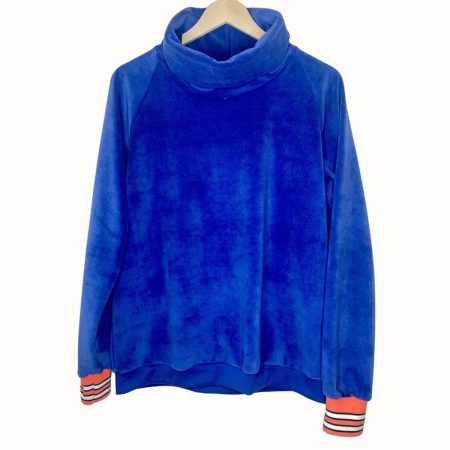 Rollkragen Nicki Sweatshirt Royalblau