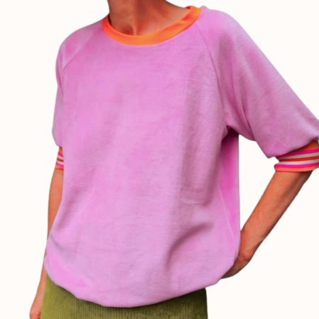 Nicki Kurzarm Sweat Rosa