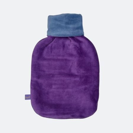 Wärmflaschen mit Hülle Lila/Jeansblau
