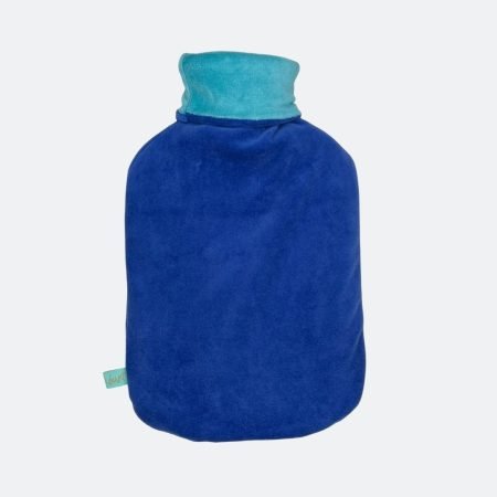 Wärmflaschen mit Hülle Royalblau/Türkis