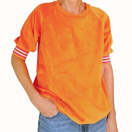Nicki Kurzarm Sweat Orange