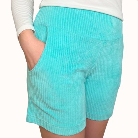 Bio Cord Shorts Türkis
