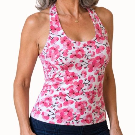 Neckholder Top Kirschblüten